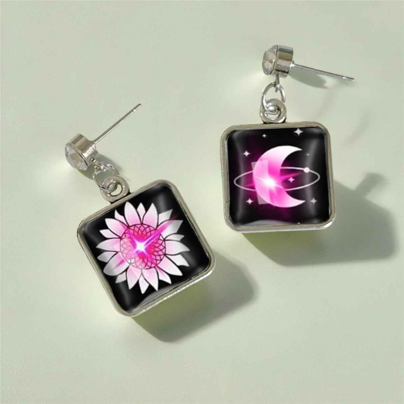 Elegant Romantic Universe Earrings, Celestial Design for Women